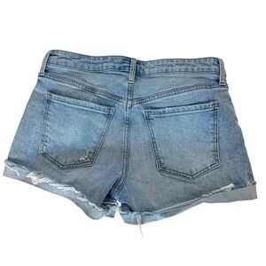 Kut from the Kloth Jane High Rise Short Blue Denim Distressed Size 6